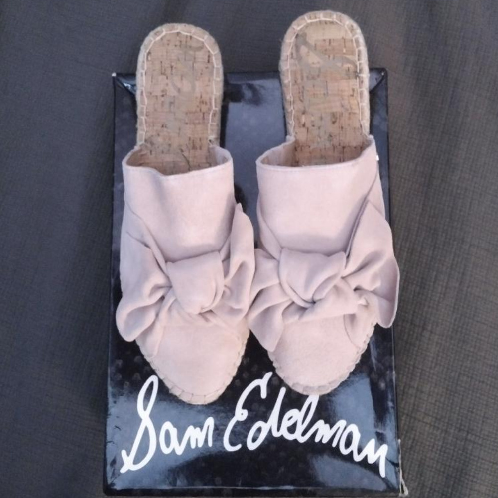 NEW Sam Edelman Lydia Suede Espadrille Mules